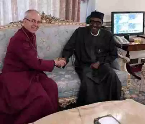 Archbishop Of Canterbury, Justin Welby Visits President Buhari In London (Photo)